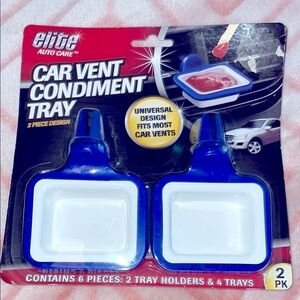 Blue and White Car Vent Condiment Tray
